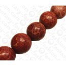 Bamboo Coral Round Beads Red / ca. 35mm / 12pcs.