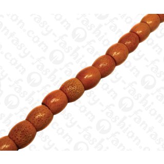 Bamboo Coral Rounded Tube Orange Shiny / ca. 17mm / 23pcs.