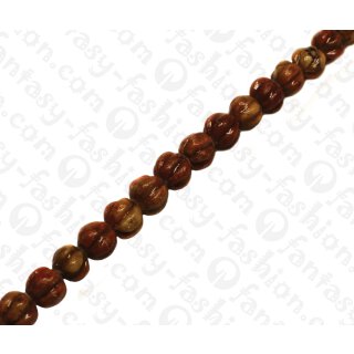 Bambus Koralle Squash Shape Red and Yellow / ca. 10mm / 40pcs.