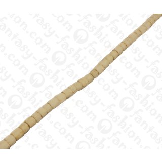 Bamboo Coral Heishi White / ca. 5x6mm / 80pcs.