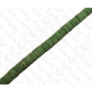 Bambus Koralle Heishi Green / ca. 6x8mm / 66pcs.