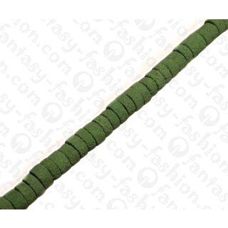 Bamboo Coral Heishi Green / ca. 6x10mm / 66pcs.