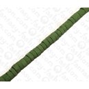 Bambus Koralle Heishi Green / ca. 6x10mm / 66pcs.