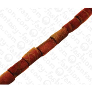 Bamboo Coral Tube Red / ca. 17x10mm / 23pcs.