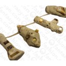 Bambus Koralle Sticks with Shells Inlay / ca. 70-90mm /...