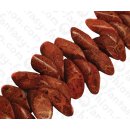 Bamboo Coral Slanted Cut Red / ca. 14x30mm / 28pcs.