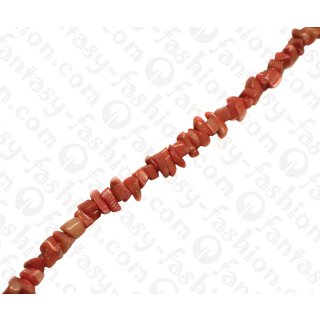 Bambus Koralles Nuggets Pink Shiny / ca. 4x10mm / 100pcs.