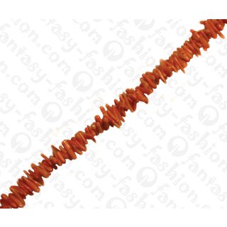 Bambus Koralle Sticks Orange Shiny / ca. 2x10mm / 200pcs.