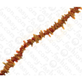 Bamboo Coral Sticks Yellow Orange Shiny / ca. 2x12mm / 200pcs.