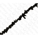 Bambus Koralle Sticks Black Shiny / ca. 3x8mm / 133pcs.