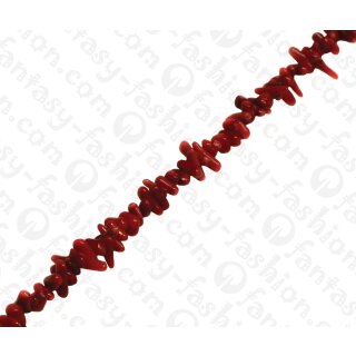 Bambus Koralle Sticks Red Shiny / ca. 4x10mm / 100pcs.