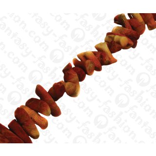 Bamboo Coral Sticks Red Orange / ca. 8x20mm / 50pcs.