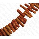 Bambus Koralle Sticks Red Orange / ca. 8x30mm / 50pcs.