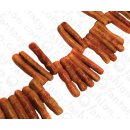 Bambus Koralle Sticks Red Orange / ca. 8x42mm / 50pcs.