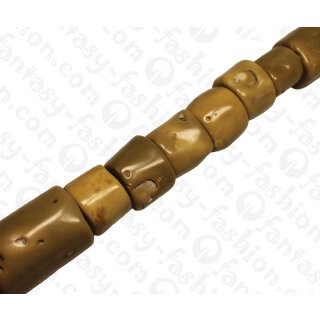 Bamboo Coral Tube Green Shiny / ca. 20-45x25-30mm