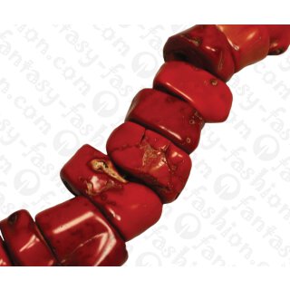 Bambus Koralle Nuggets Red Shiny / ca. 20x30mm / 20pcs.