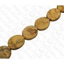 Bamboo Coral Flat Oval Tiger / ca. 25x20mm / 16pcs.