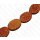 Bamboo Coral Flat Oval Red Orange / ca. 30x22mm / 13pcs.