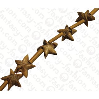 Bambus Koralle Star Shape Tiger / ca. 18mm / 16pcs.