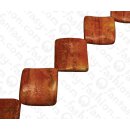 Bamboo Coral Rhombus Red Orange / ca. 52mm / 8pcs.