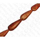 Bamboo Coral Long Teardrop Red / ca. 45mm / 8pcs.