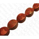 Bamboo Coral Twisted Olive Red / ca. 35x25mm / 11pcs.