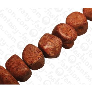 Bambus Koralle Nuggets Red / ca. 28x30mm / 14pcs.
