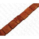 Bambus Koralle Flat Square Red Orange / ca. 20x20mm /...