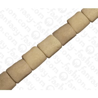 Bamboo Coral Pillow Shape White / ca. 20x20mm / 20pcs.