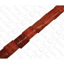 Bamboo Coral Pillow Shape Red / ca. 21x21mm / 19pcs.