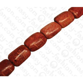 Bambus Koralle Pillow Shape Red / ca. 30x26mm / 13pcs.