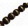 Bambus Koralle Rund Beads Brown with Gold / ca. 25mm / 16pcs.