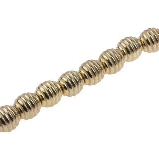 Acryl Perlen with design Metallic Gold Oval / 24mm / 16pcs.