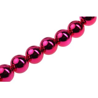 Acrylic Beads Metallic Fuchsia red Round / 30mm / 13pcs.