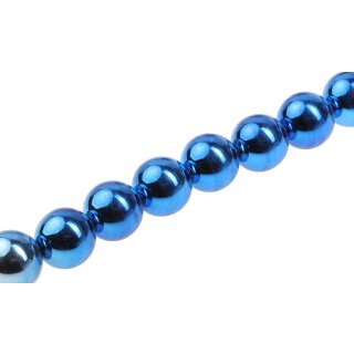 Acrylic Beads Metallic Blue Round / 23mm / 17pcs.