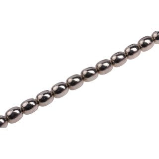 Acrylic Beads Metallic Silver Oval / 17mm / 22pcs.