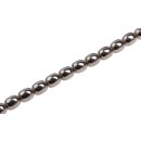 Acryl Perlen Metallic Silver Oval / 17mm / 22pcs.