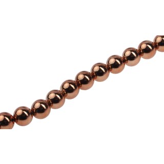 Acrylic Beads Metallic Copper round / 14mm / 30pcs.