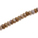 Acryl Perlen White-gold faceted wheel / 9x16mm / 42pcs.