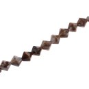 Acrylic Beads grey-brown faceted Diamond / 15mm / 29pcs.