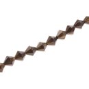 Acrylic Beads Butternut faceted Diamond / 15mm / 29pcs.