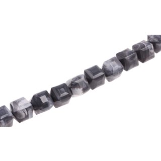 Acrylic Beads Grey-white faceted Square / 17mm / 24pcs.