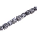 Acryl Perlen White-Grey  faceted Square / 14mm / 30pcs.