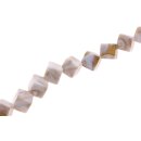 Acrylic Beads Gold-white  Dice / 16mm / 26pcs.