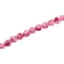 Acrylic Beads Pink with design melon / 14mm / 30pcs.