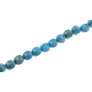 Acrylic Beads Blue-Gold melon / 14mm / 30pcs.