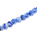 Acrylic Beads Blue-white w design  / 15mm / 27pcs.