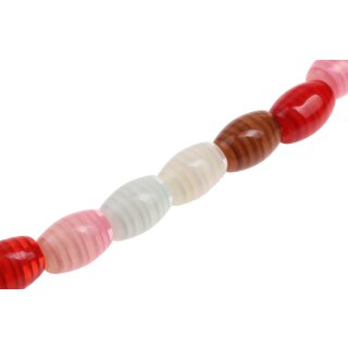 Acrylic Beads Mix-color Oval / 28mm / 14pcs.