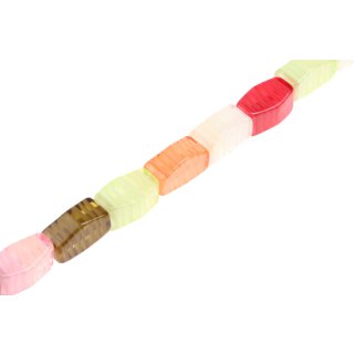 Acrylic Beads Mix-color Rectangle / 28mm / 14pcs.