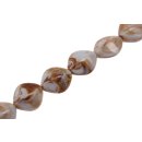 Acrylic Beads Cappuccino   Oval flat / 27mm / 14pcs.